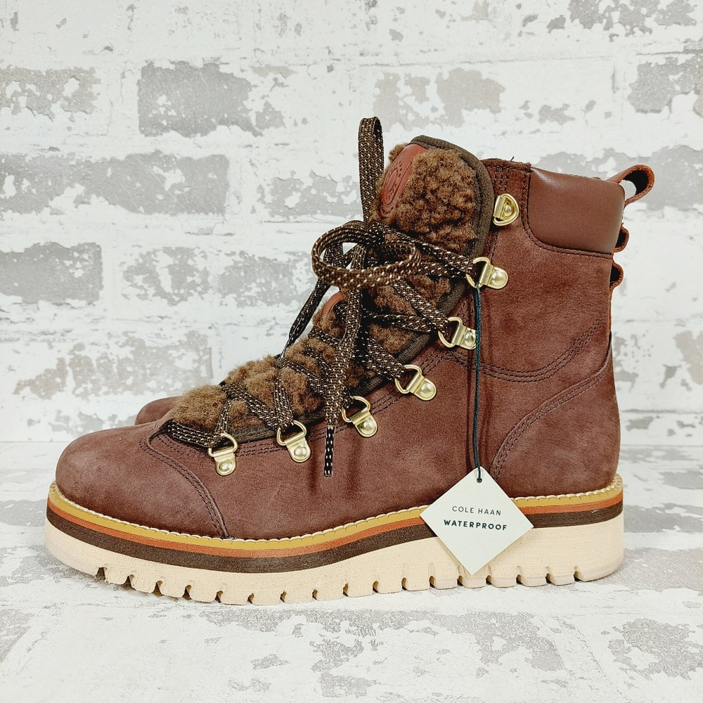 Cole Haan Women's Lace Up Brown Boots
